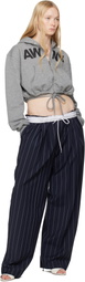alexanderwang.t Gray Graphic Deconstructed Wrap Hoodie