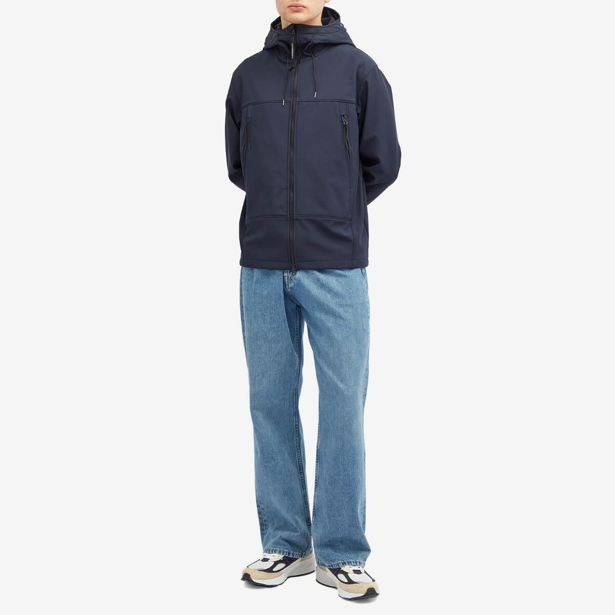 C.P. COMPANY GOGGLE SHELL JACKET ブルー C.P. COMPANY GOGGLE SOFT SHELL JACKET - X Clothing