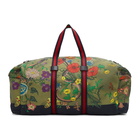 Gucci Green Canvas Flora Snake Duffle Bag