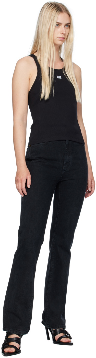 Moschino Jeans Black Patch Tank Top