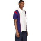 Gucci White and Blue GG Patch Polo