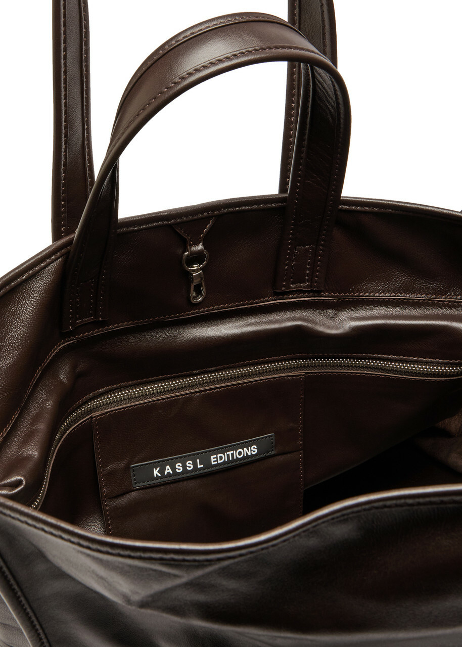 Kassl Editions Leather Tote - Dark Brown - One Size