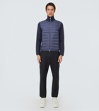 Moncler Down-paneled knit jacket