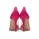 Gianvito Rossi Pink Satin Plexi Heels