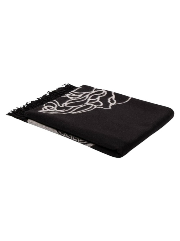 Photo: Versace Grey Greca Blanket