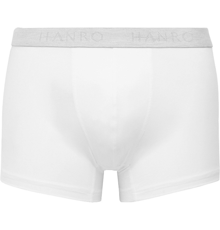 Photo: Hanro - Two-Pack Cotton-Blend Boxer Briefs - White