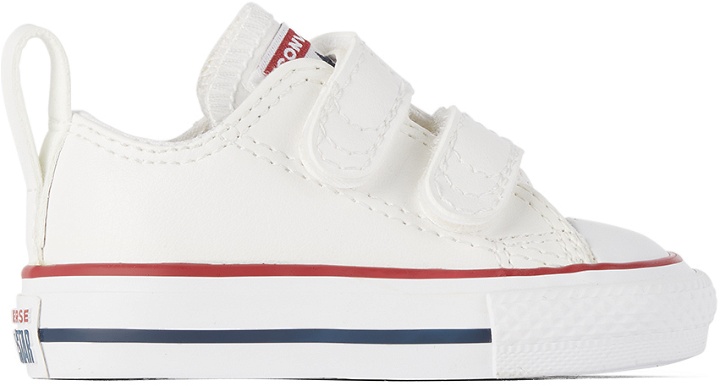 Photo: Converse Baby White Leather Easy-On Chuck Taylor All Star Sneakers