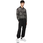 Alexander McQueen Black and White Ivy Lace Bomber Jacket