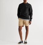Champion - Logo-Embroidered Fleece-Back Cotton-Blend Jersey Sweatshirt - Black