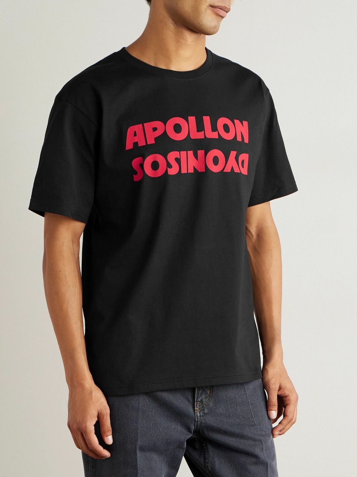 Valentino Garavani - Printed Cotton-Jersey T-Shirt - Black
