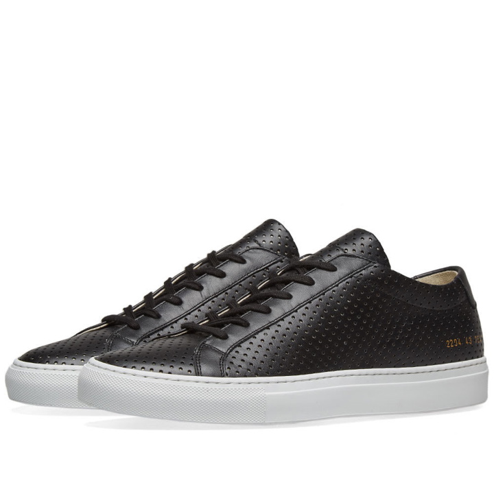 Photo: Common Projects Achilles Low Perforated Black