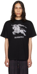 Burberry Black Embroidered T-Shirt