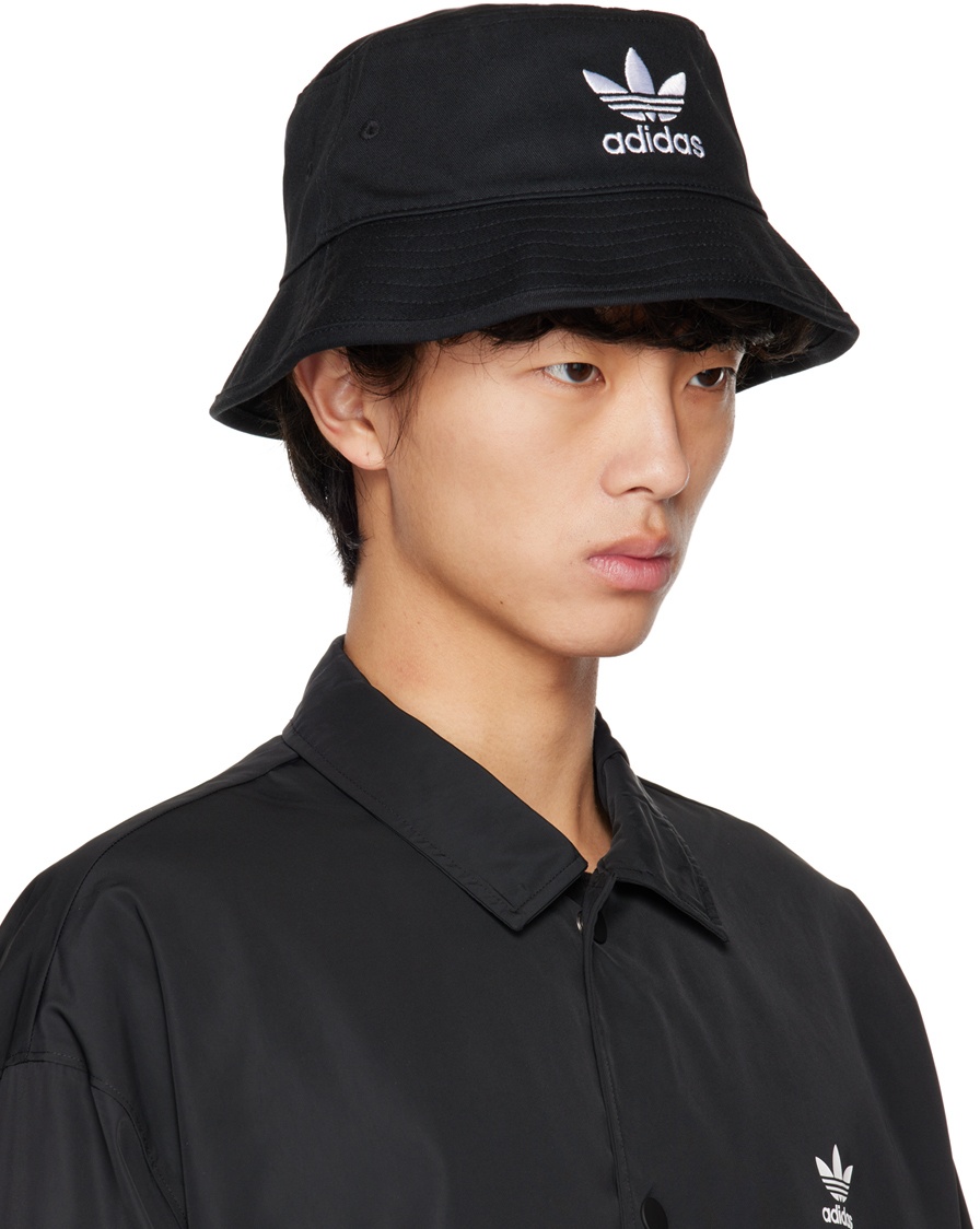 Adidas Trefoil Monogram Bucket Hat Black 1 Size - Originals Hats
