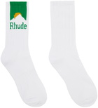 Rhude White Moonlight Socks