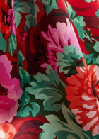Olivia Von Halle Garbo Floral-print Silk Night Dress Red