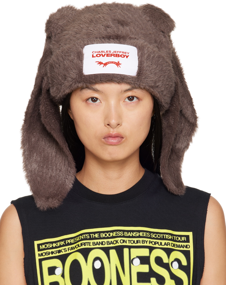 Charles Jeffrey Loverboy Brown Fluffy Chunky Ears Beanie Charles Jeffrey Loverboy Hats main image 4