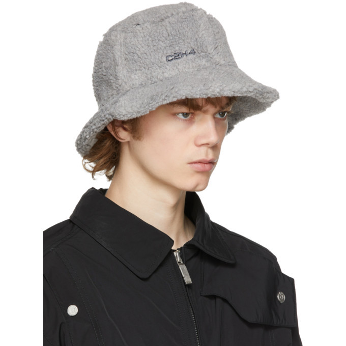 C2H4 Grey Fleece Bucket Hat C2H4