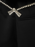 AREA - Embellished Deco Bow High Waist Shorts
