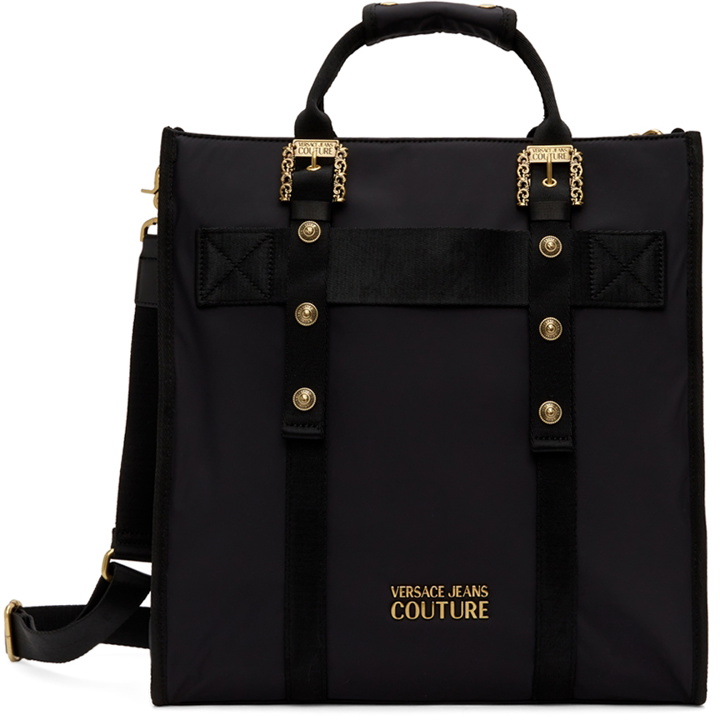 Photo: Versace Jeans Couture Black Baroque Buckle Tote