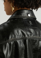 Rabanne Leather Bomber Jacket Black