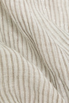 Brunello Cucinelli Striped Metallic Linen-blend Scarf - Beige - One Size