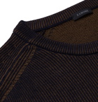 Incotex - Urban Traveller Striped Ribbed Cotton-Blend Sweater - Green