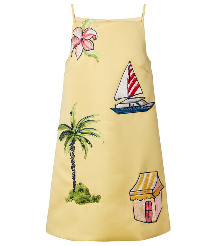 Photo: Leo Lin Leia beaded patch-appliqué minidress