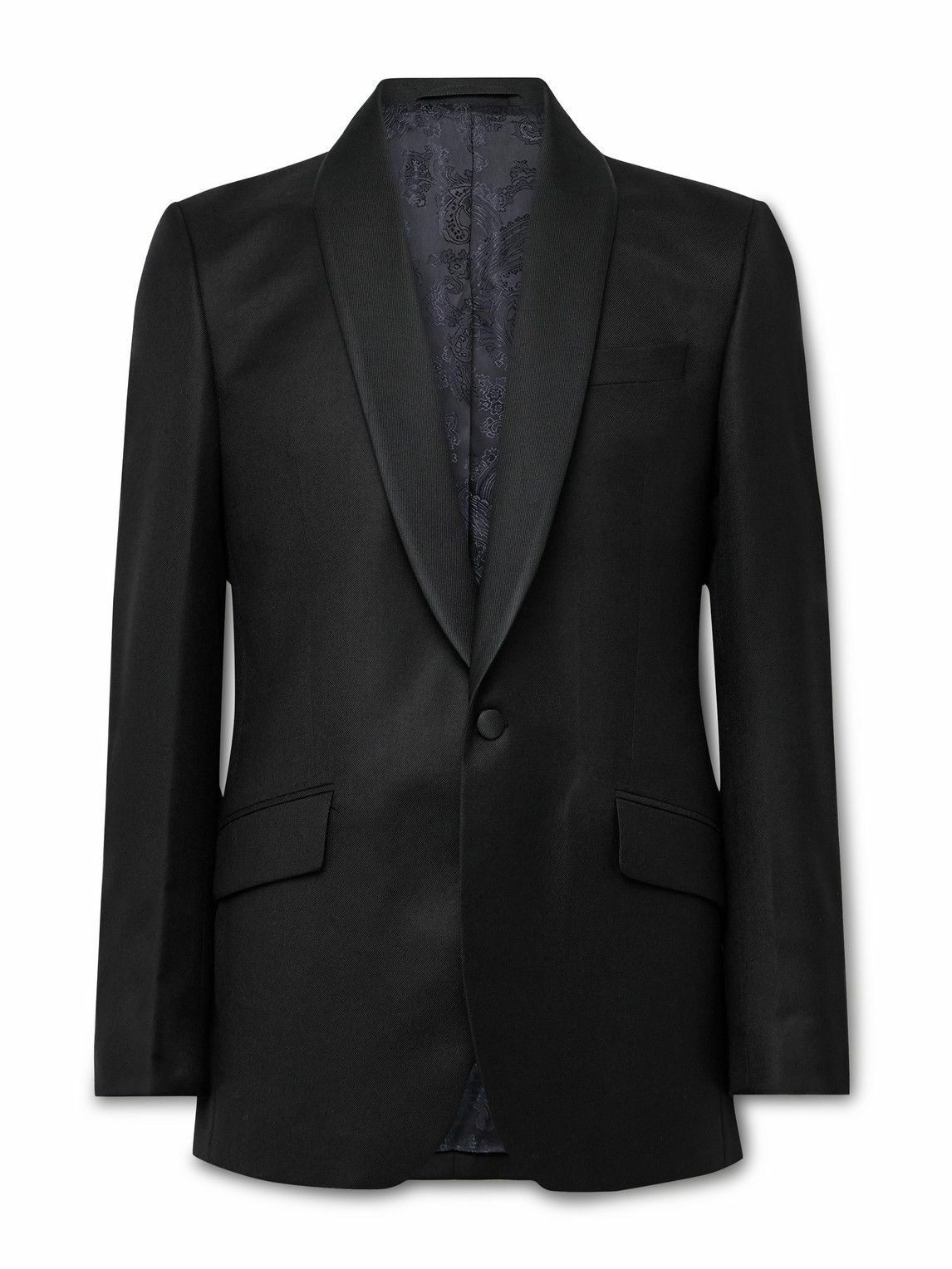 Favourbrook - Chesham Shawl-Collar Wool-Twill Tuxedo Jacket - Black