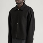 mfpen Men's Stripe Mail Jacket in Brown Melange Stripe