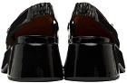 GANNI Black Retro Slingback Platform Loafers