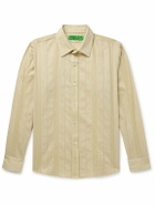 Small Talk - Striped Cotton-Voile Shirt - Green