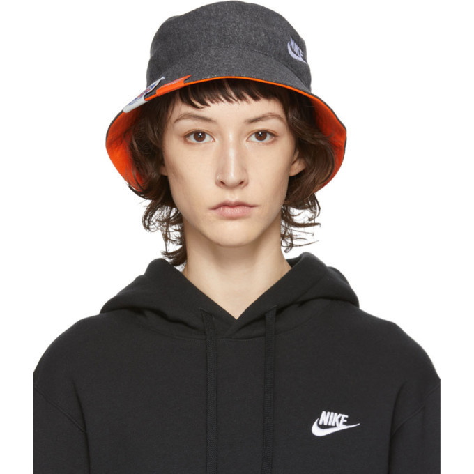 Nike Grey Heathered Bucket Hat Nike