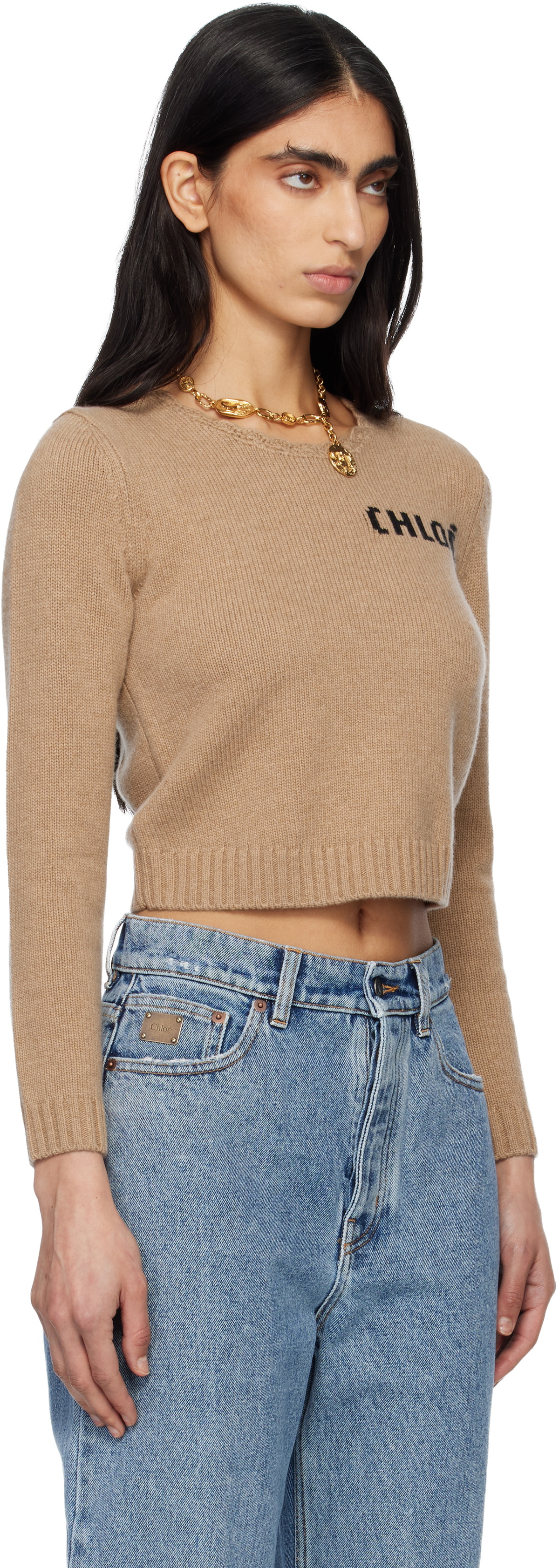 Chloé Brown Chunky Wool Knit Sweater