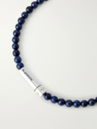 Le Gramme - 11g Sterling Silver Lapis Lazuli Beaded Bracelet - Blue