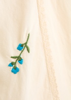Rixo Marne Floral-embroidered Woven Mini Dress Cream