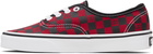 Valentino Garavani Red Vans Edition Low-Top VLogo Checkerboard Sneakers