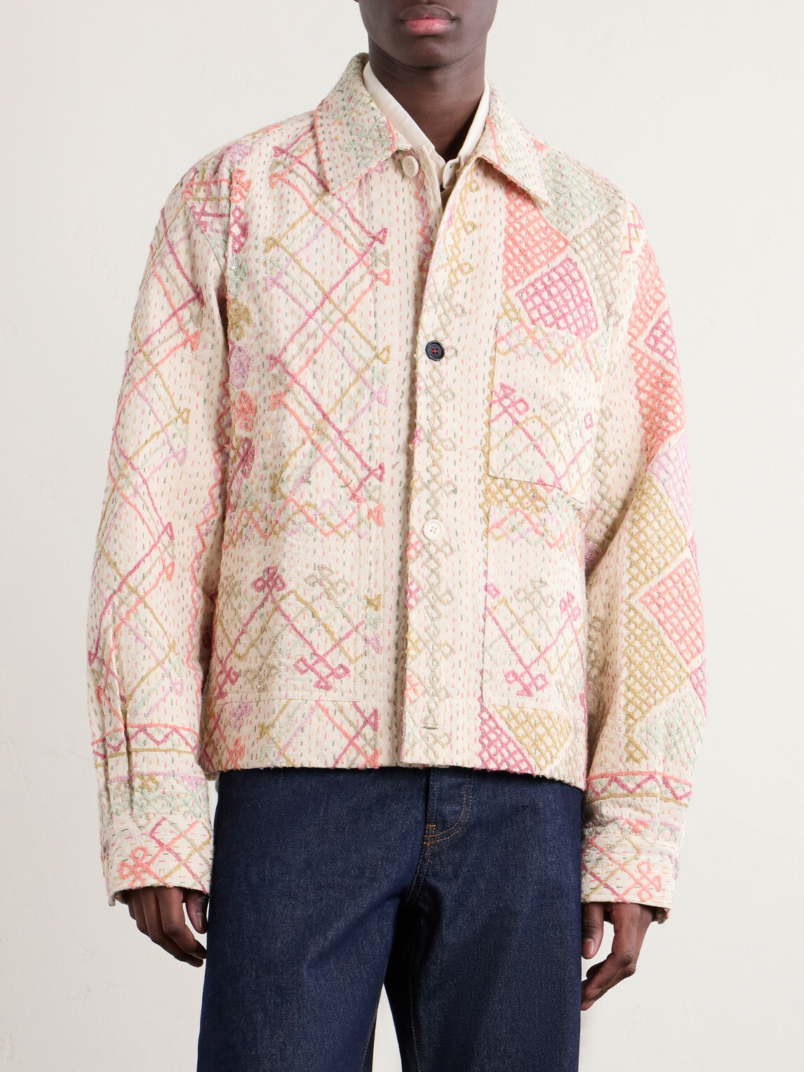 Kardo - Cotton-Jacquard Jacket - Multi