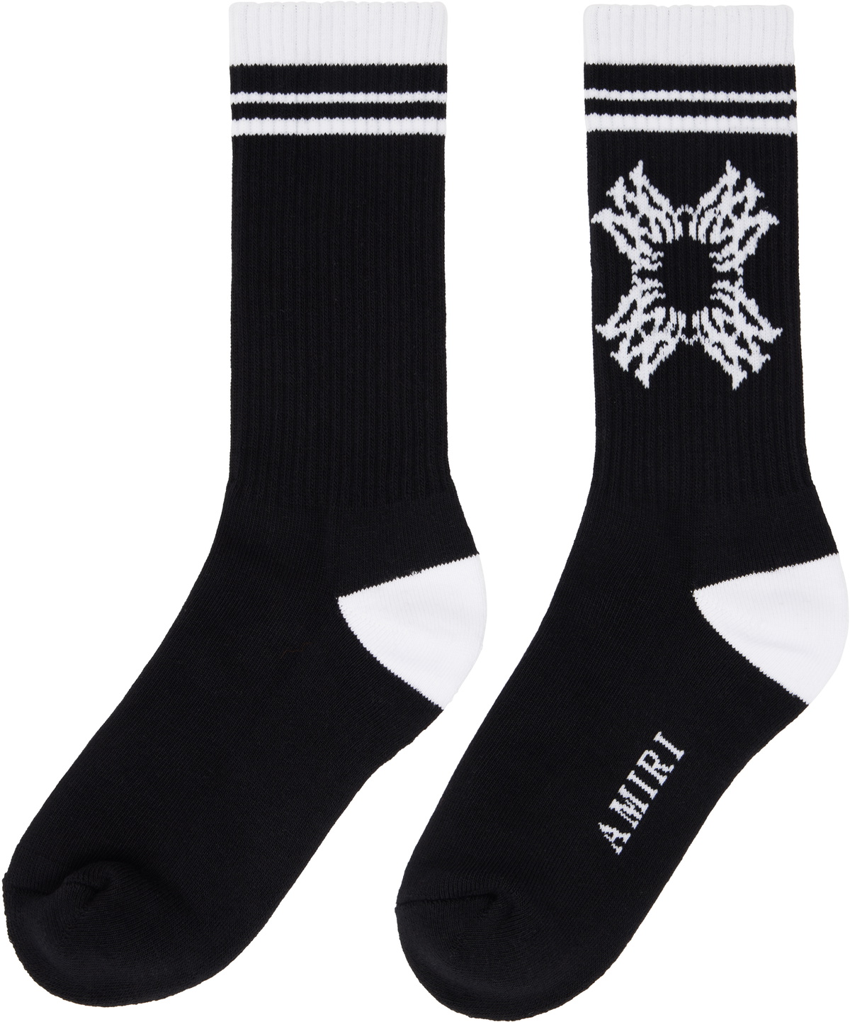 AMIRI Black & White 'MA' Quad Socks