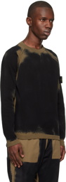Stone Island Black & Taupe Raglan Sweatshirt