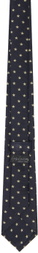 YOHJI YAMAMOTO Navy Star Pattern JQ Derby Tie