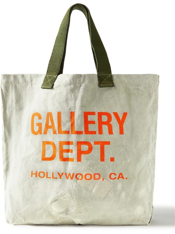 Photo: GALLERY DEPT. - Farmers Market Logo-Print Distressed Canvas Tote Bag