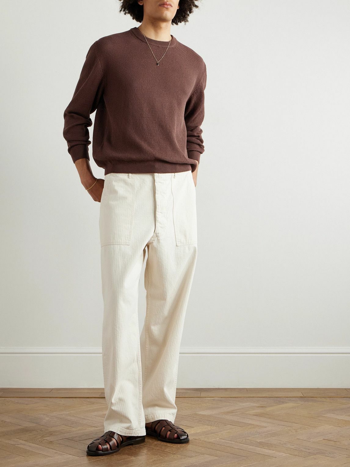 MILES LEON - Elio Organic Cotton Sweater - Brown