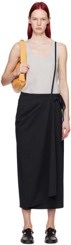 Photo: LEMAIRE Black Tailored Midi Skirt