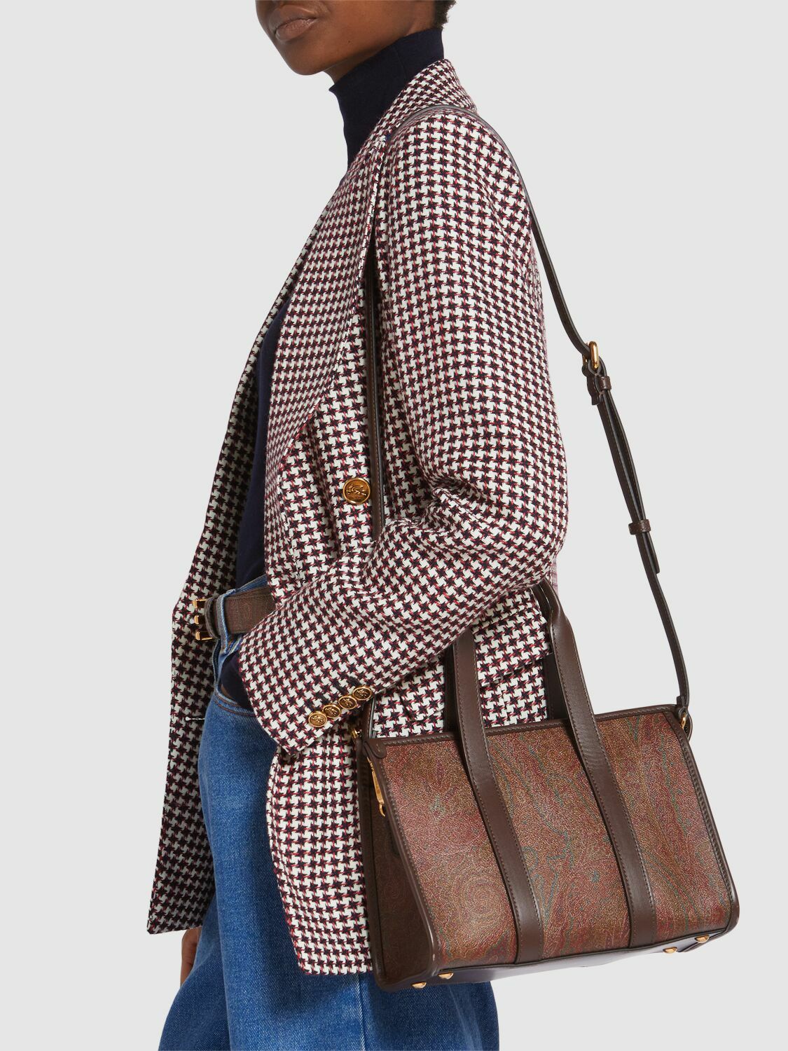 ハンドバッグ ETRO TOP HANDLE BAGS BROWN ETRO Small Bauletto Arnica Top Handle Bag Etro