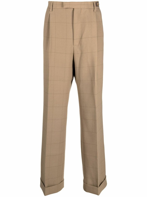 Photo: GUCCI - Checked Wool Trousers