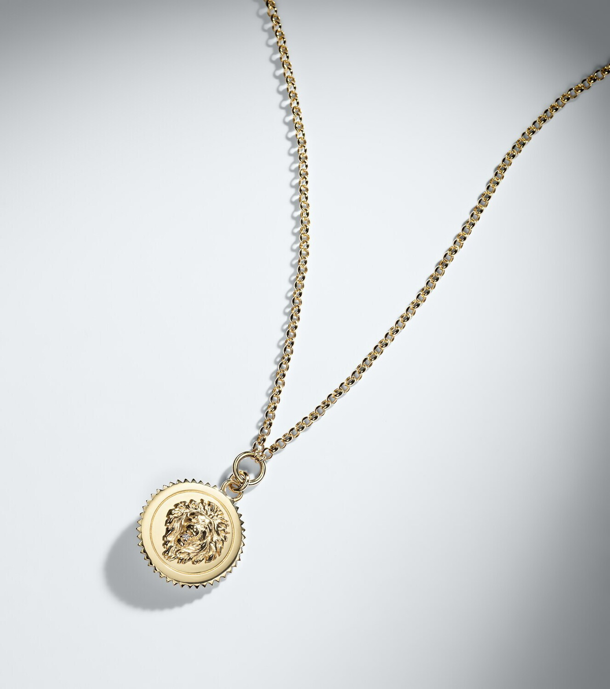 FoundRae Strength Small 18kt gold (750/1000) pendant necklace with diamond