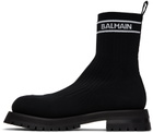 Balmain Black Knit Boots