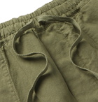YMC - Cotton and Linen-Blend Drawstring Shorts - Green