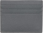 Thom Browne Gray Pebble Grain Note Compartment Card Holder