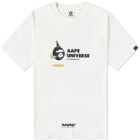 Men's AAPE Aaper Universe Camo T-Shirt in Snow White